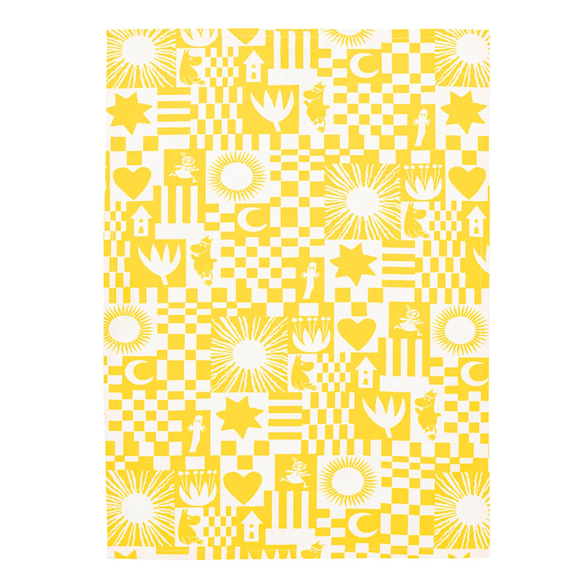 ムーミン キッチン キッチンタオル 50x70cm 2枚セット パーティー イエロー