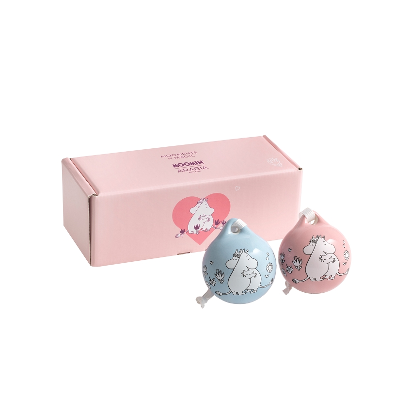 Love ミニオーナメント 2個セット ピンク&ブルー(ギフト オブ ラブ)