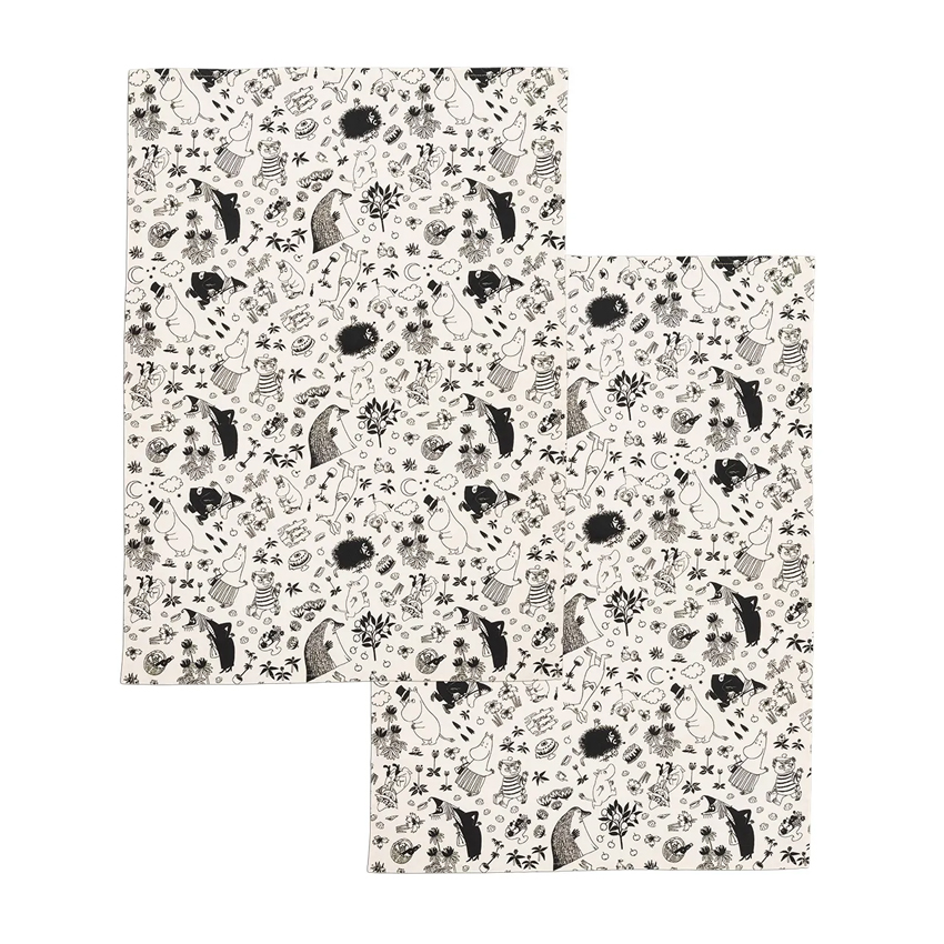 ムーミン キッチン キッチンタオル 50x70cm 2枚セット オフホワイト